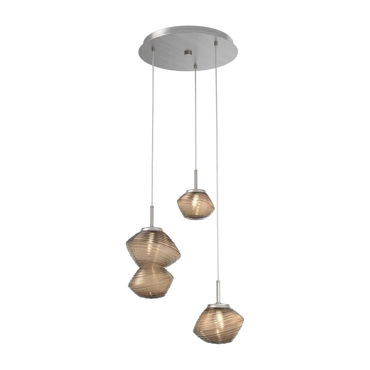 Hammerton Studio - CHB0089-03-SN-B-C01-L3 - LED Pendant - Mesa - Satin Nickel