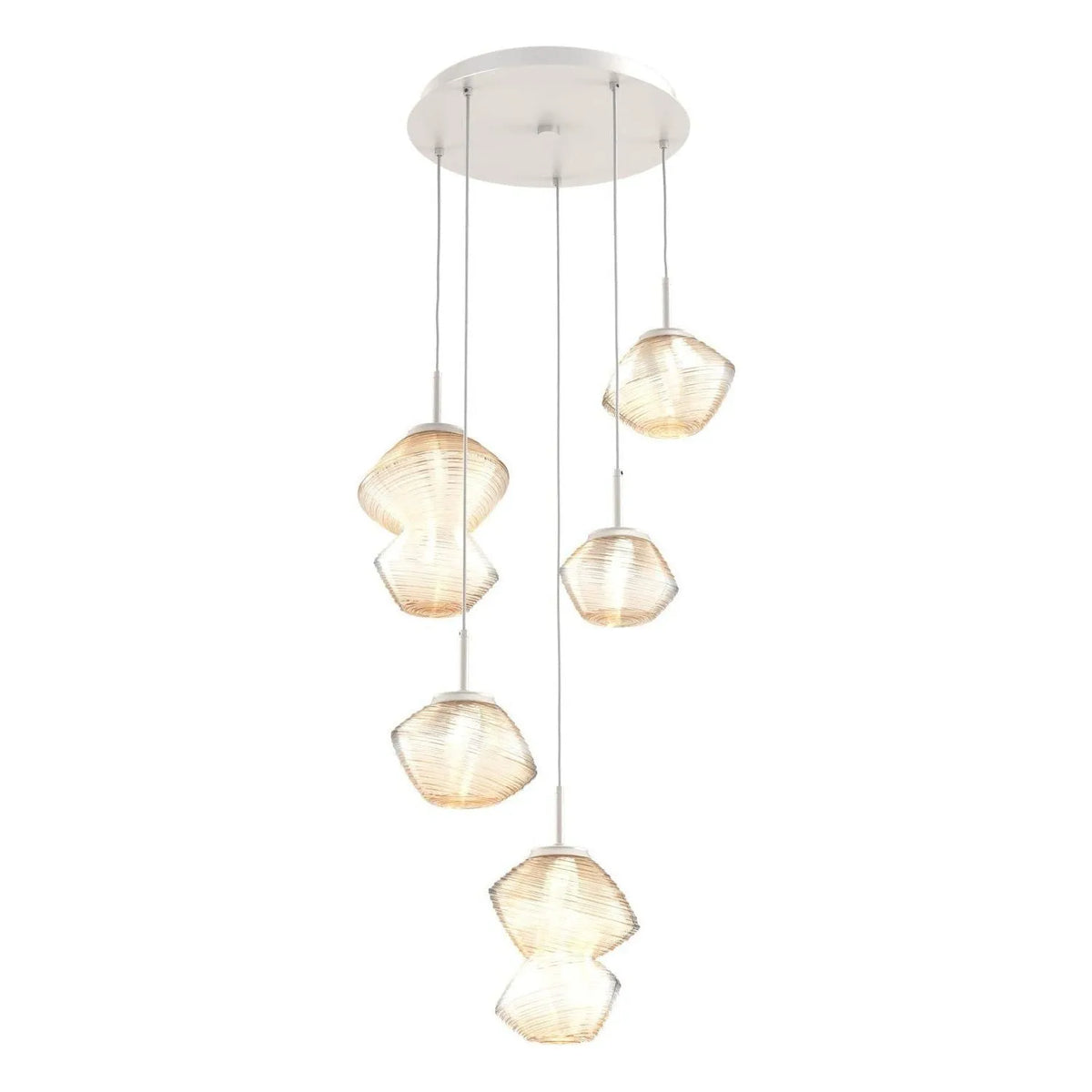 Hammerton Studio - CHB0089-05-BS-A-C01-L3 - LED Pendant - Mesa - Beige Silver