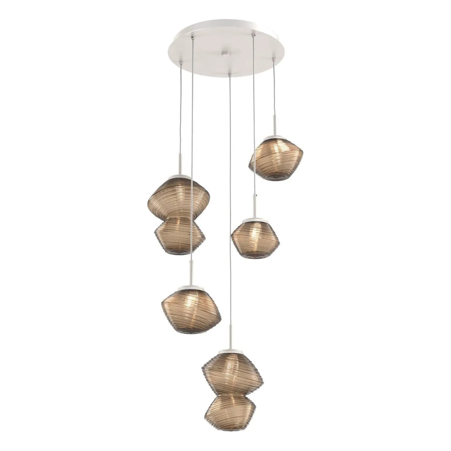 Hammerton Studio - CHB0089-05-BS-B-C01-L3 - LED Pendant - Mesa - Beige Silver