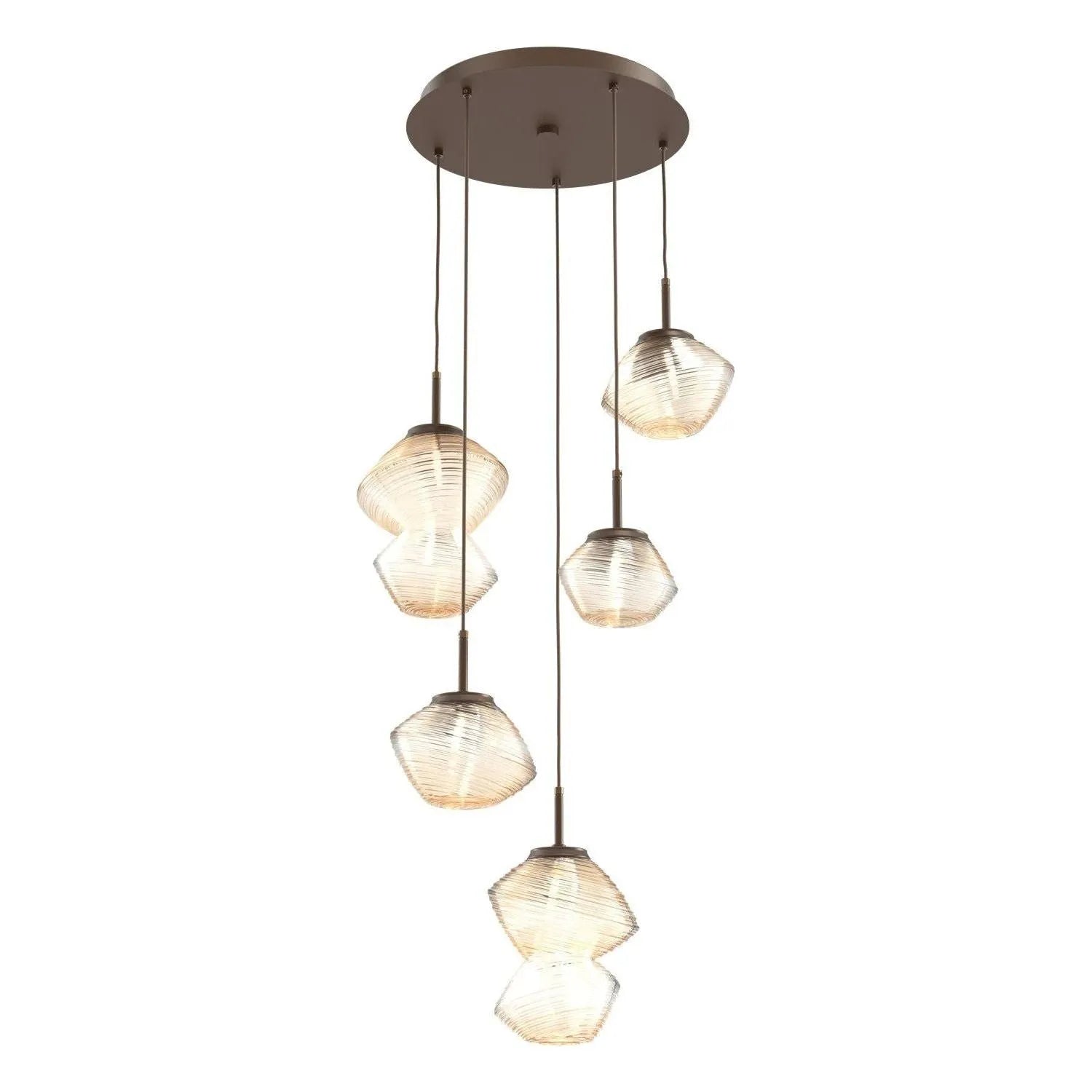 Hammerton Studio - CHB0089-05-FB-A-C01-L3 - LED Pendant - Mesa - Flat Bronze