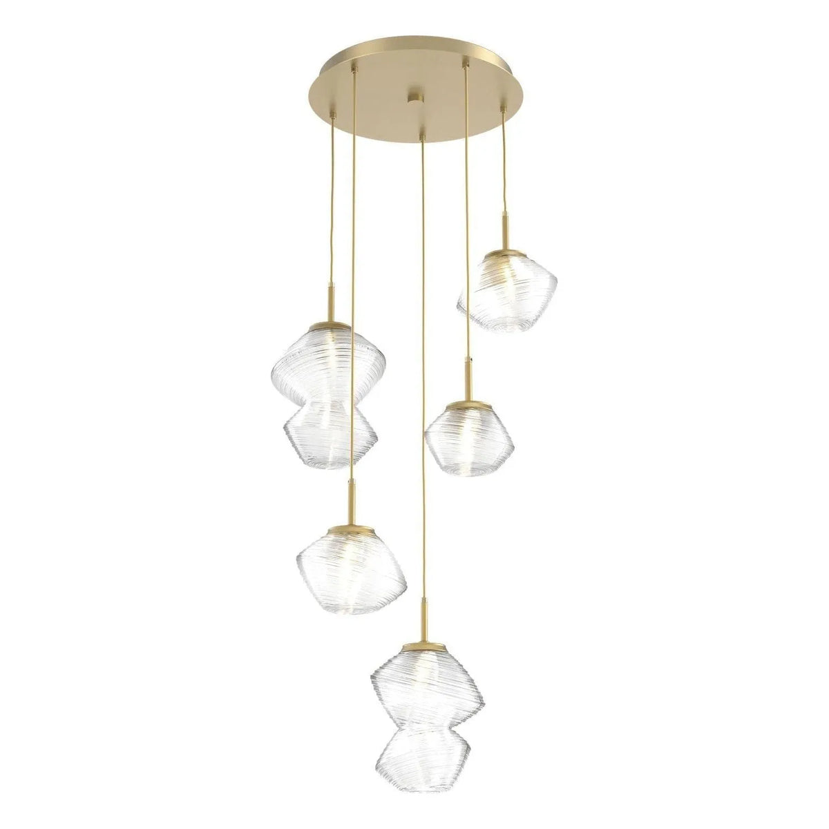 Hammerton Studio - CHB0089-05-GB-C-C01-L3 - LED Pendant - Mesa - Gilded Brass
