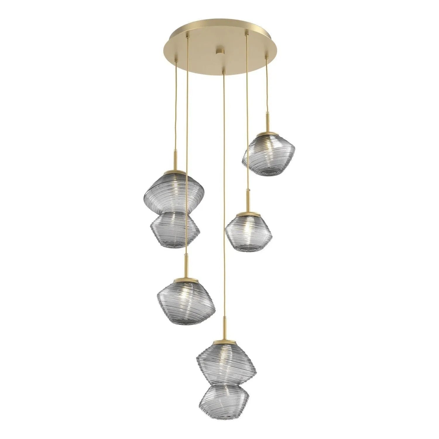 Hammerton Studio - CHB0089-05-GB-S-C01-L1 - LED Pendant - Mesa - Gilded Brass