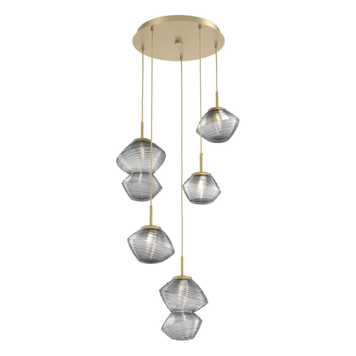 Hammerton Studio - CHB0089-05-GB-S-C01-L3 - LED Pendant - Mesa - Gilded Brass