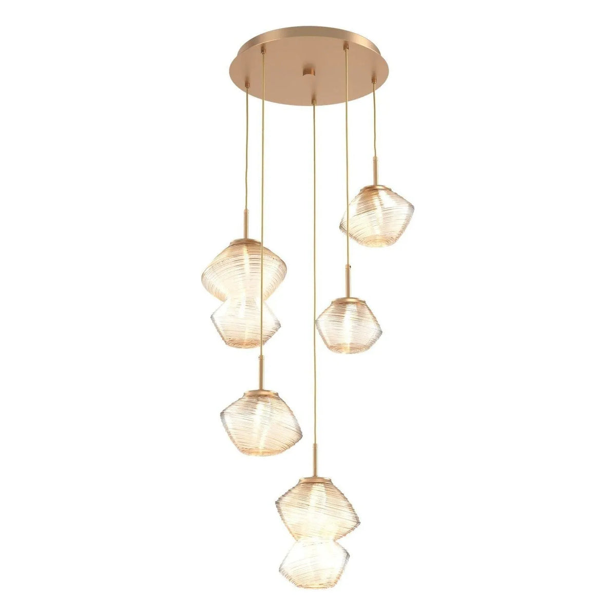 Hammerton Studio - CHB0089-05-NB-A-C01-L3 - LED Pendant - Mesa - Novel Brass
