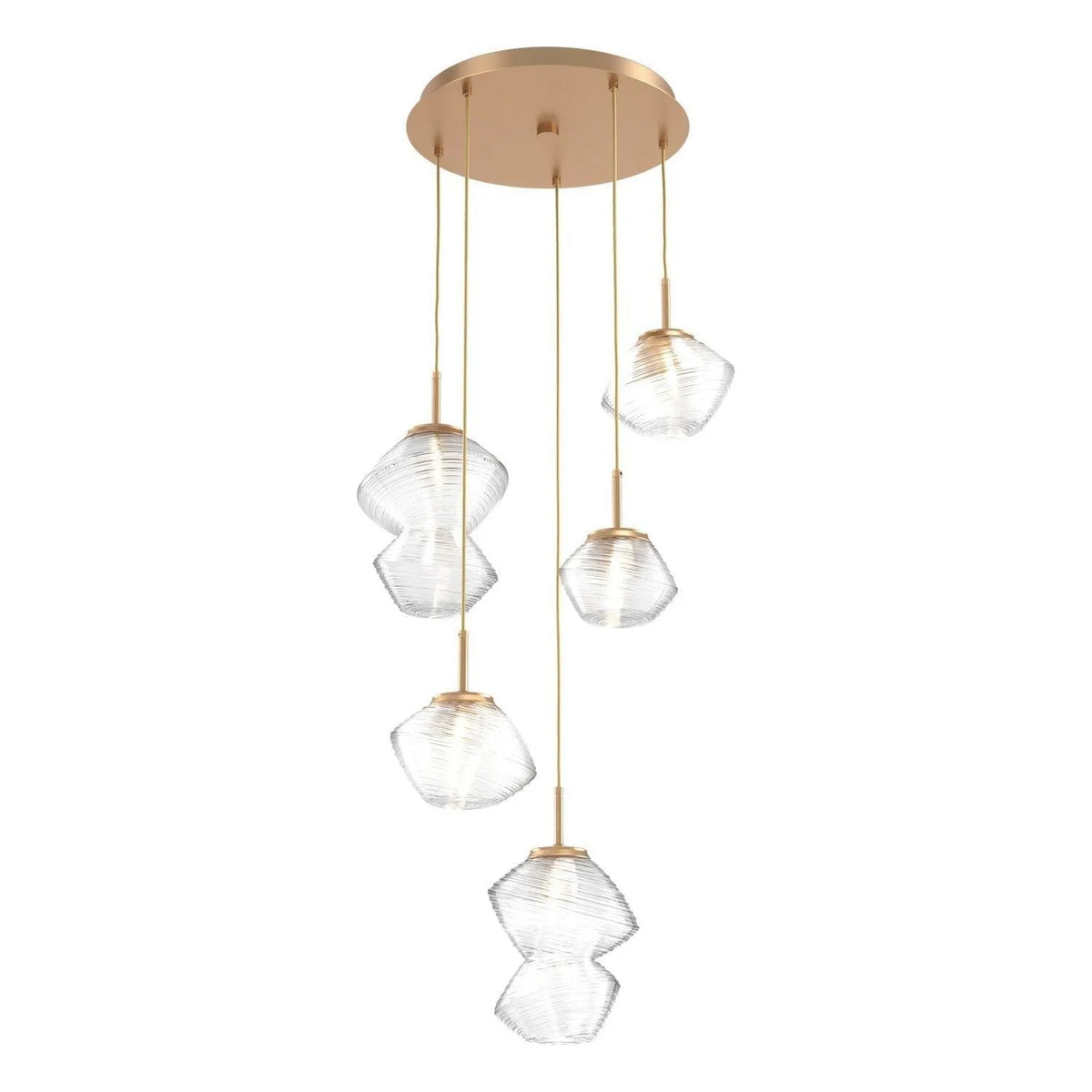 Hammerton Studio - CHB0089-05-NB-C-C01-L1 - LED Pendant - Mesa - Novel Brass