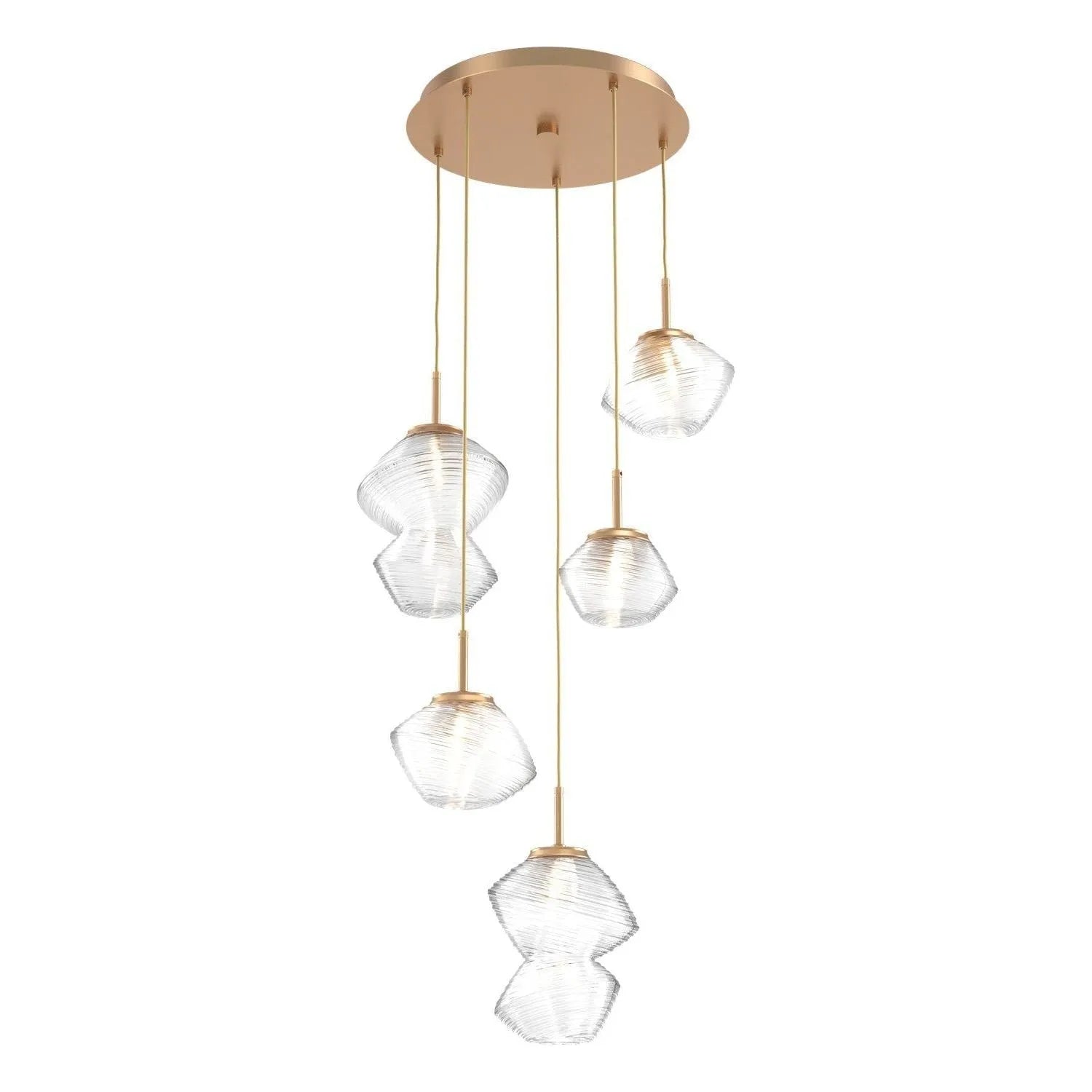 Hammerton Studio - CHB0089-05-NB-C-C01-L3 - LED Pendant - Mesa - Novel Brass