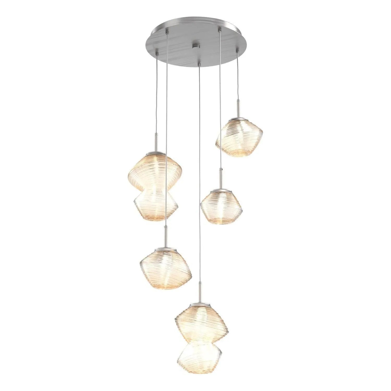 Hammerton Studio - CHB0089-05-SN-A-C01-L1 - LED Pendant - Mesa - Satin Nickel