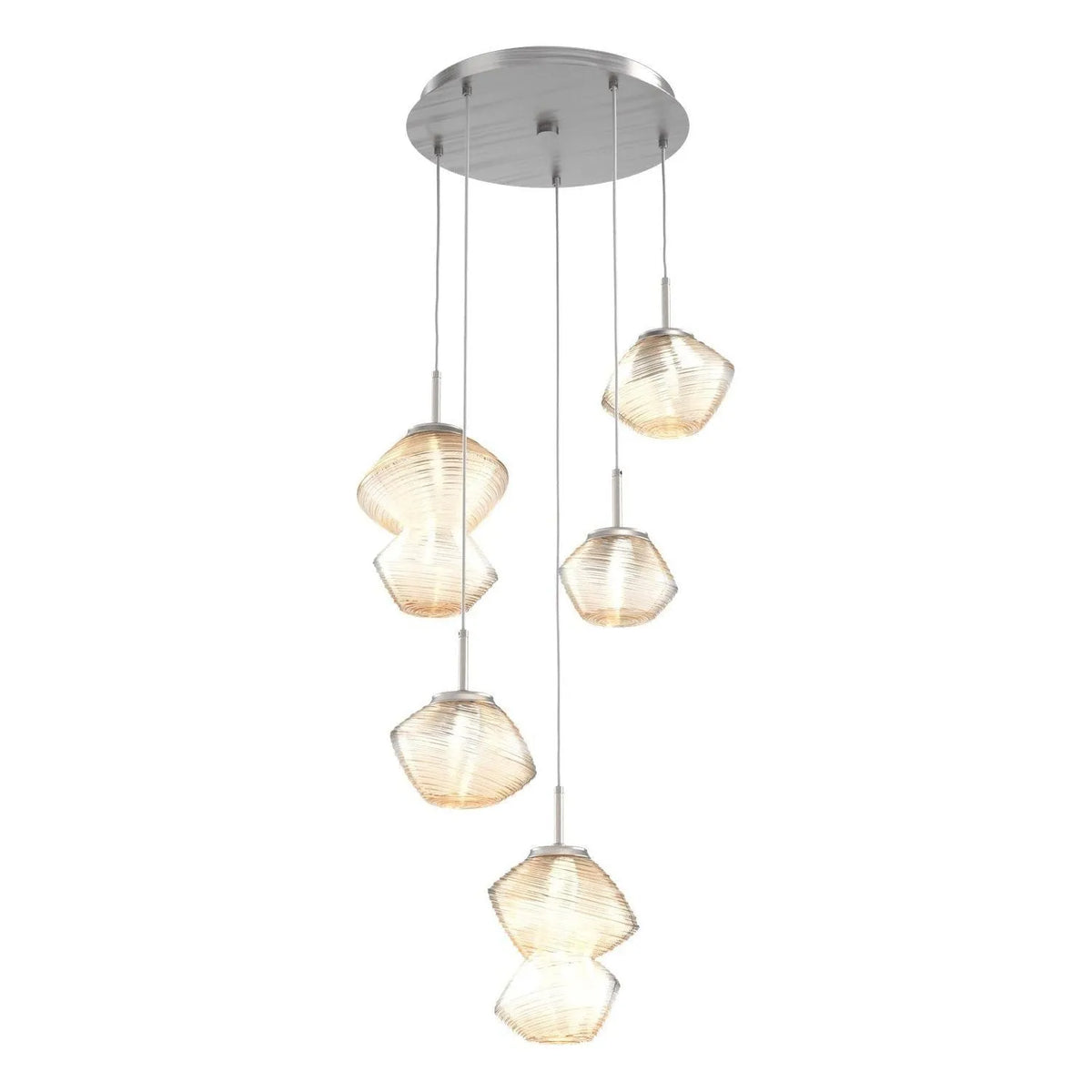 Hammerton Studio - CHB0089-05-SN-A-C01-L3 - LED Pendant - Mesa - Satin Nickel