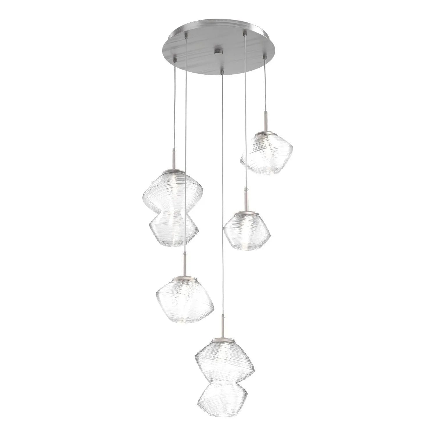 Hammerton Studio - CHB0089-05-SN-C-C01-L1 - LED Pendant - Mesa - Satin Nickel