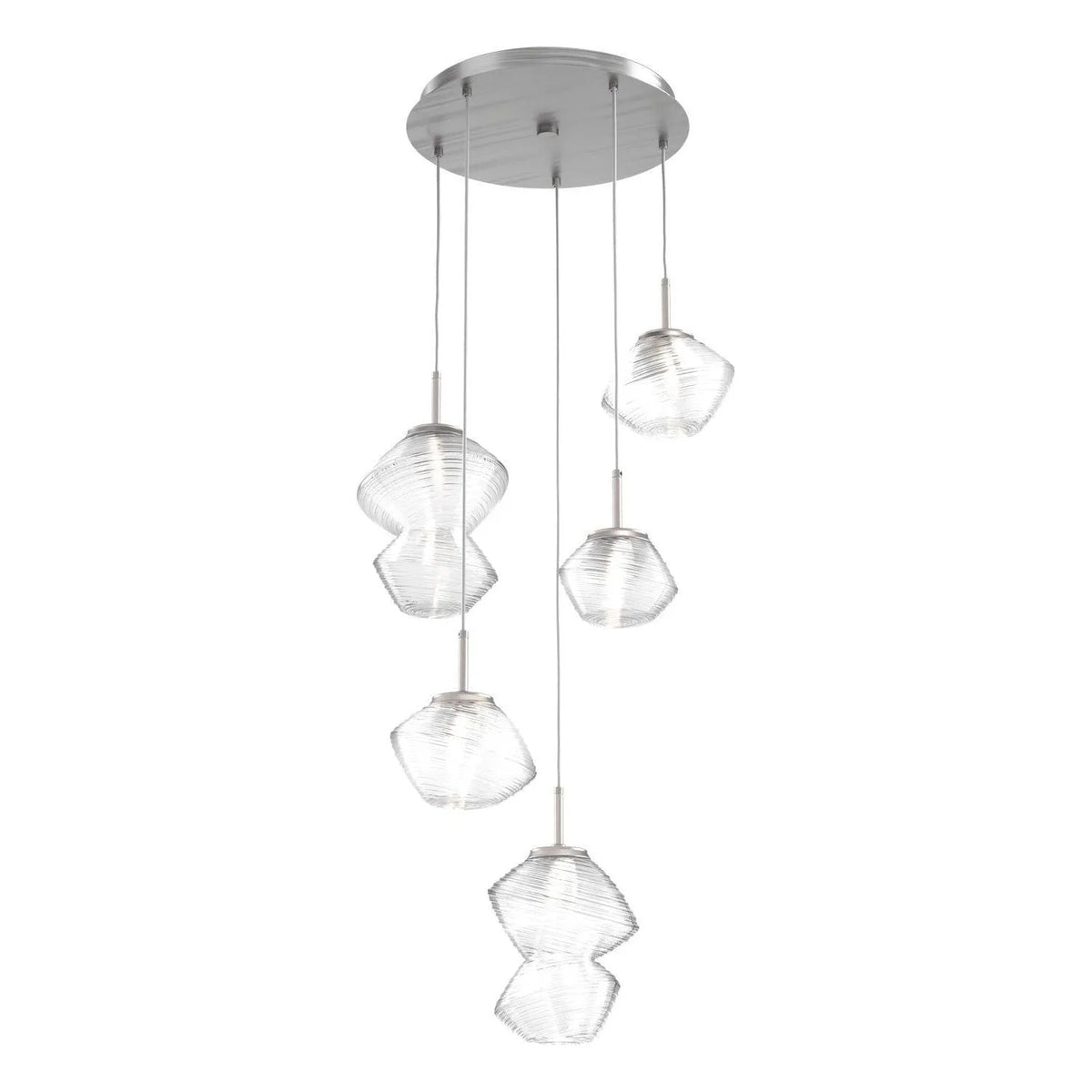 Hammerton Studio - CHB0089-05-SN-C-C01-L1 - LED Pendant - Mesa - Satin Nickel