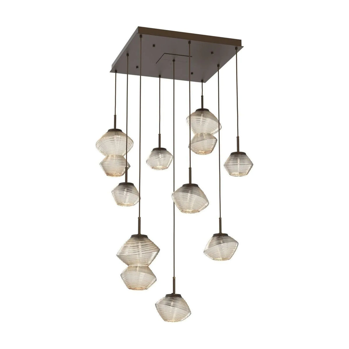 Hammerton Studio - CHB0089-09-FB-A-C01-L3 - LED Chandelier - Mesa - Flat Bronze