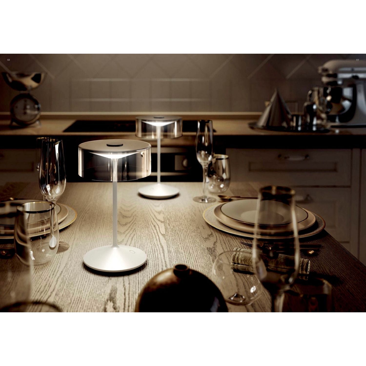 Zafferano - LD0720B3 - LED Table Lamp - White