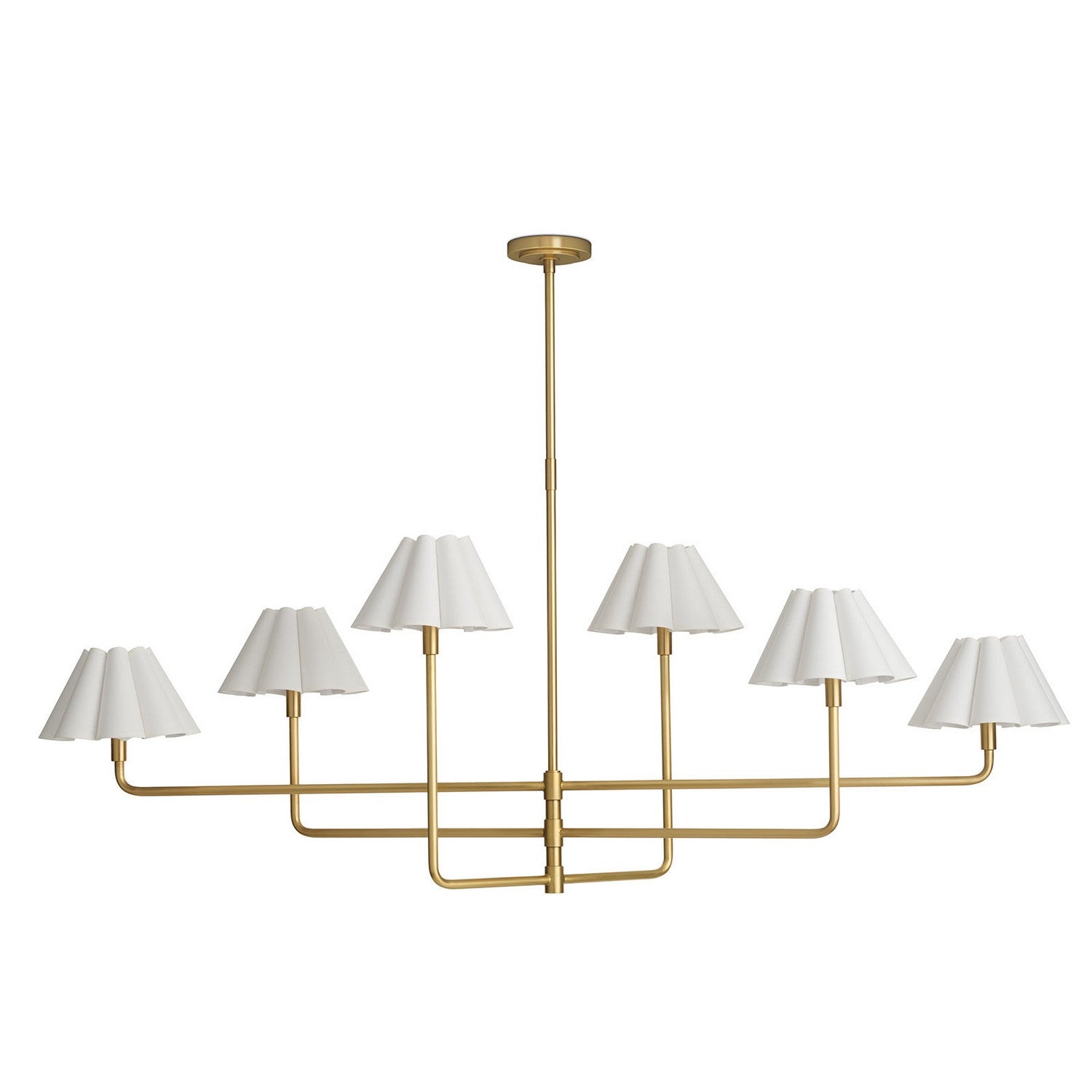 Regina Andrew Canada - 16-1454NB-WT - Six Light Chandelier - Polly - Natural Brass