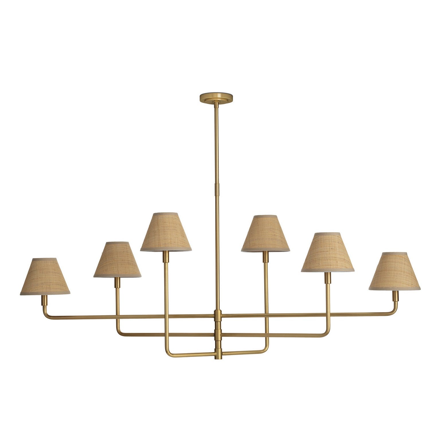 Regina Andrew Canada - 16-1454NB-RAT - Six Light Chandelier - Polly - Natural Brass