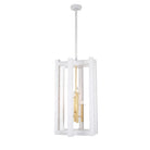 Kalco - 522251SGLW - Four Light Foyer Pendant - Duo - Soft Gold and White