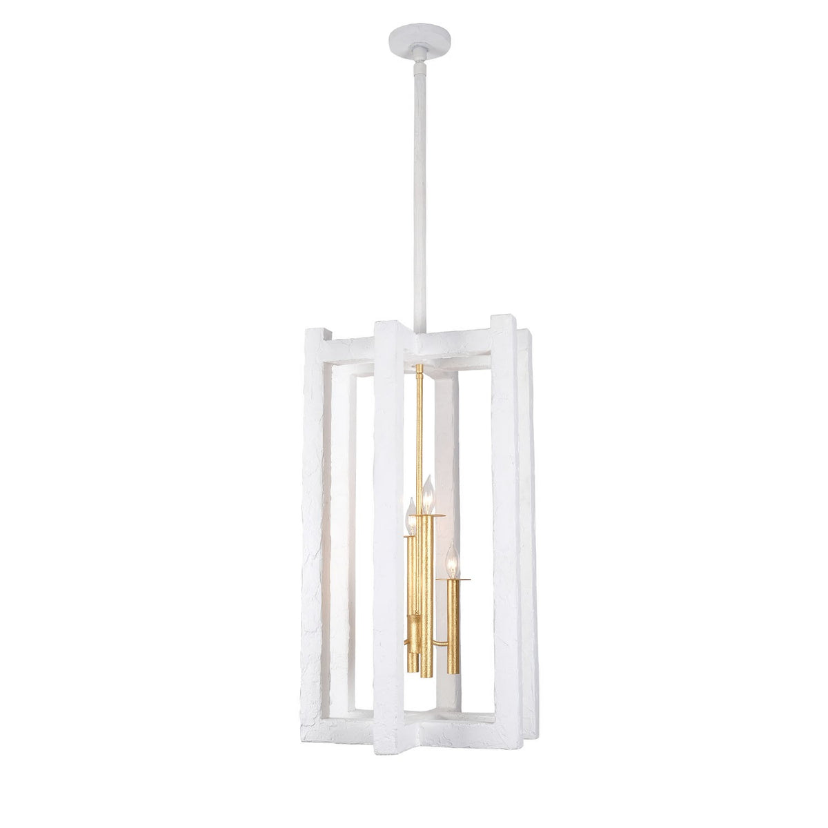 Kalco - 522251SGLW - Foyer à quatre lumières Suspension Duo - Or doux et blanc