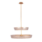 Kalco - 523157OL - LED Suspension - Géo - Feuille d'or oxydée
