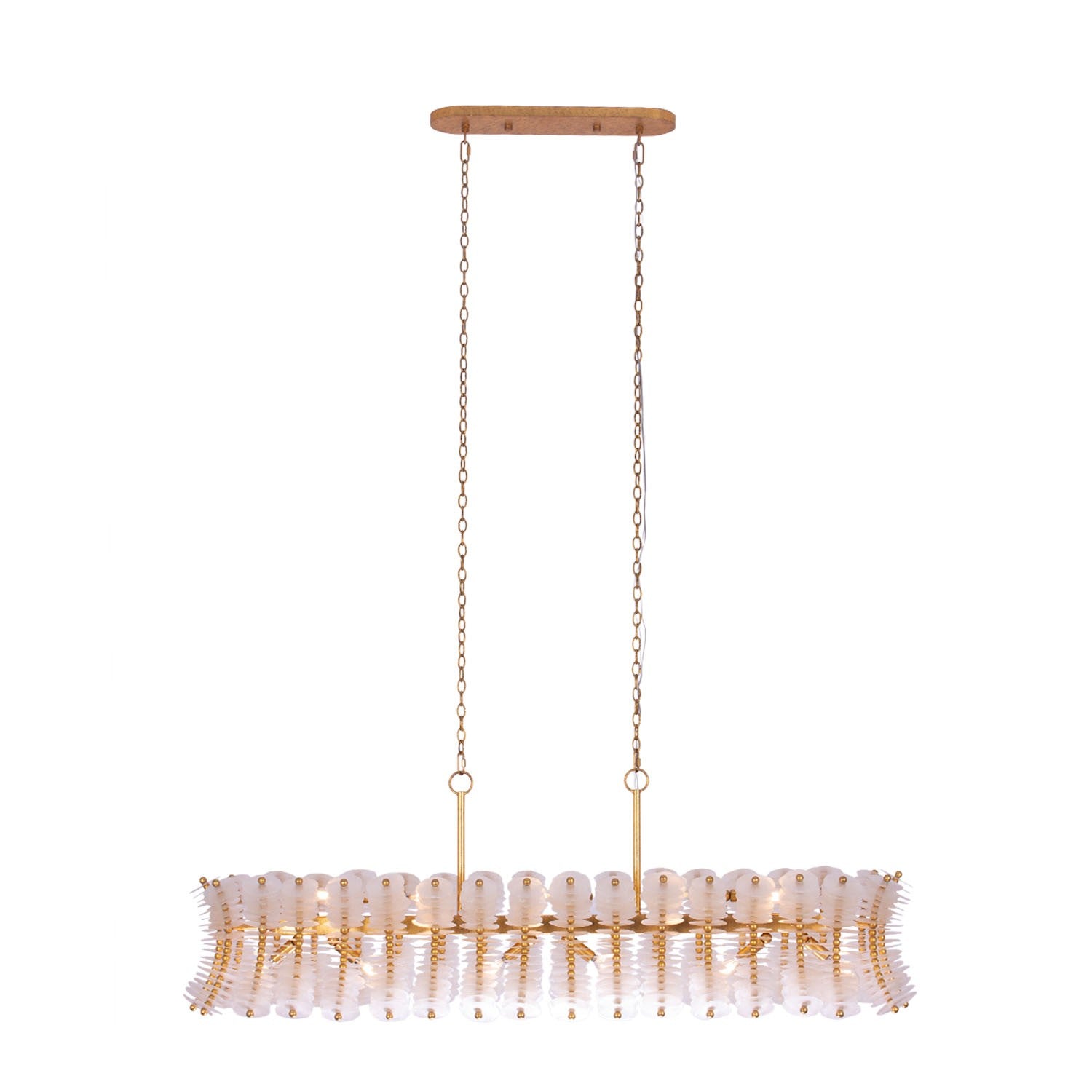 Kalco - 523661OL - Île des 12 Lumières Suspension - Feuille d'or oxydée - Gossamer