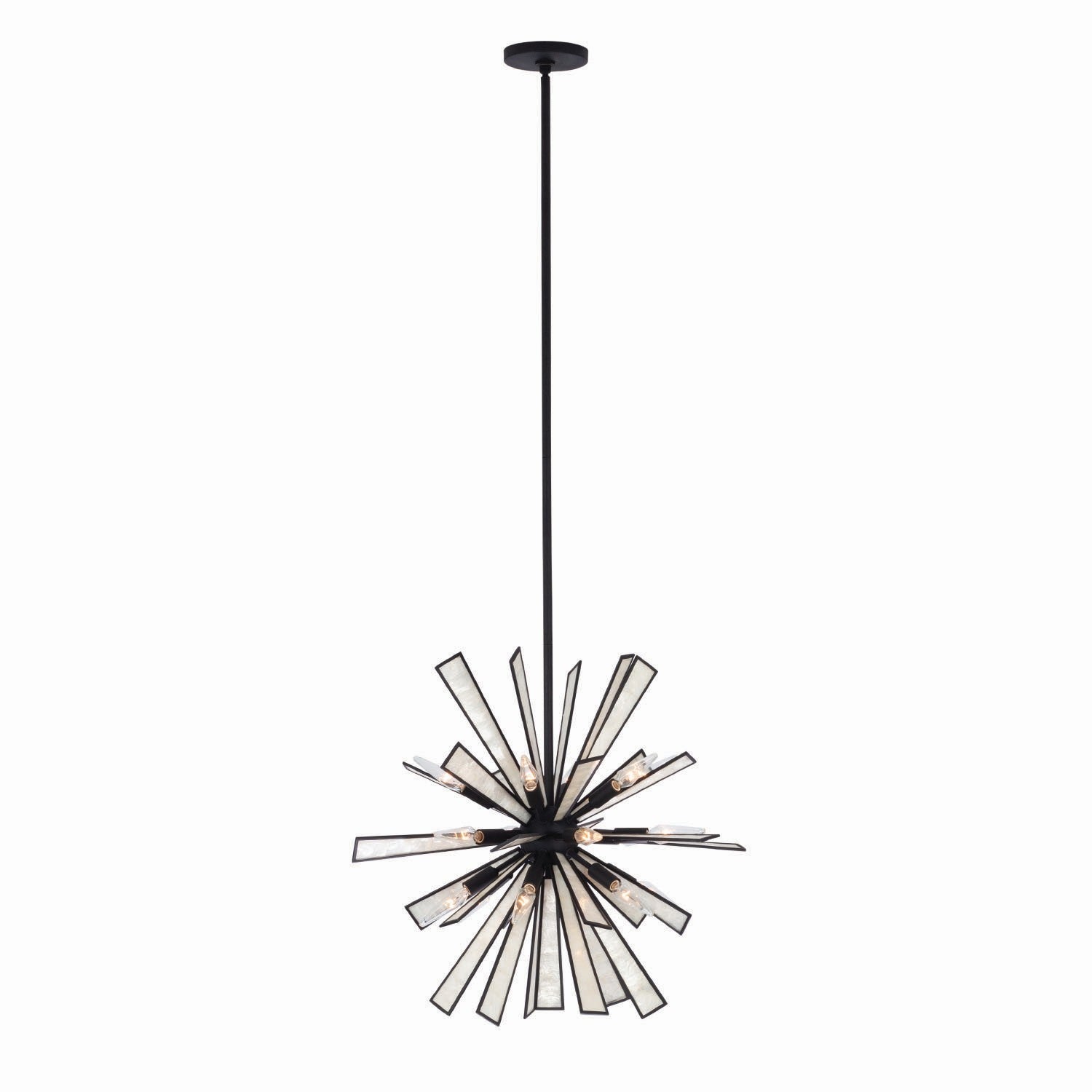 Kalco - 523755MB - 18 Lumière Suspension - Éclat - Noir mat