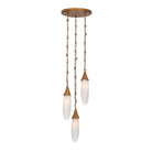 Kalco - 523956WGL - Trois lumières Suspension Bougainvillée - Or chaud