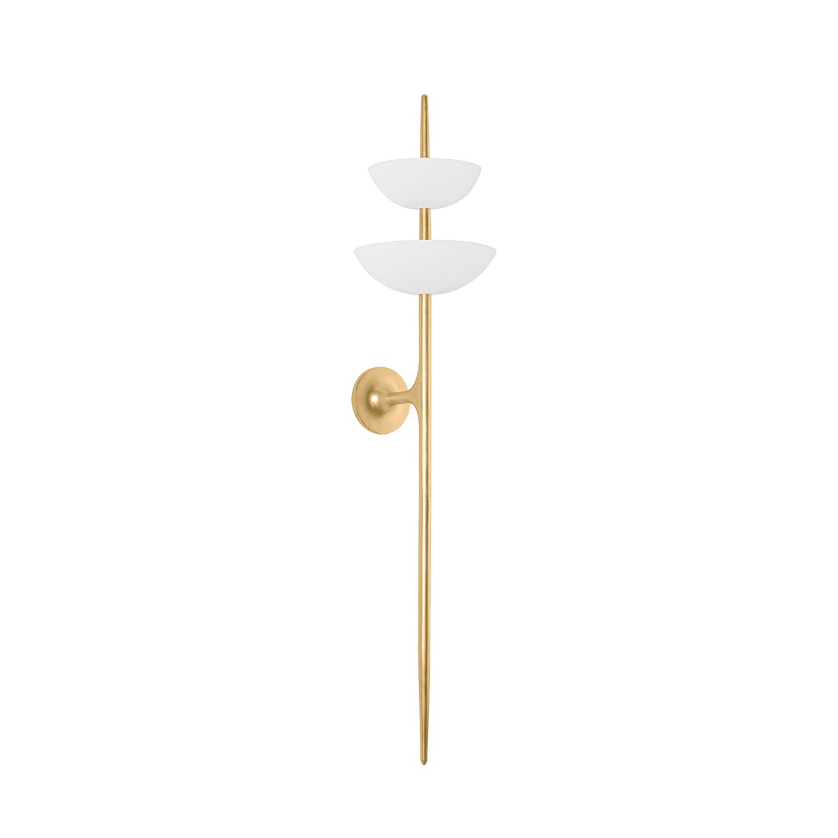 Corbett Lighting Canada - 477-02-VGL/GSW - DEL Murale - Évandre - Feuille d'or vintage/Gesso blanc