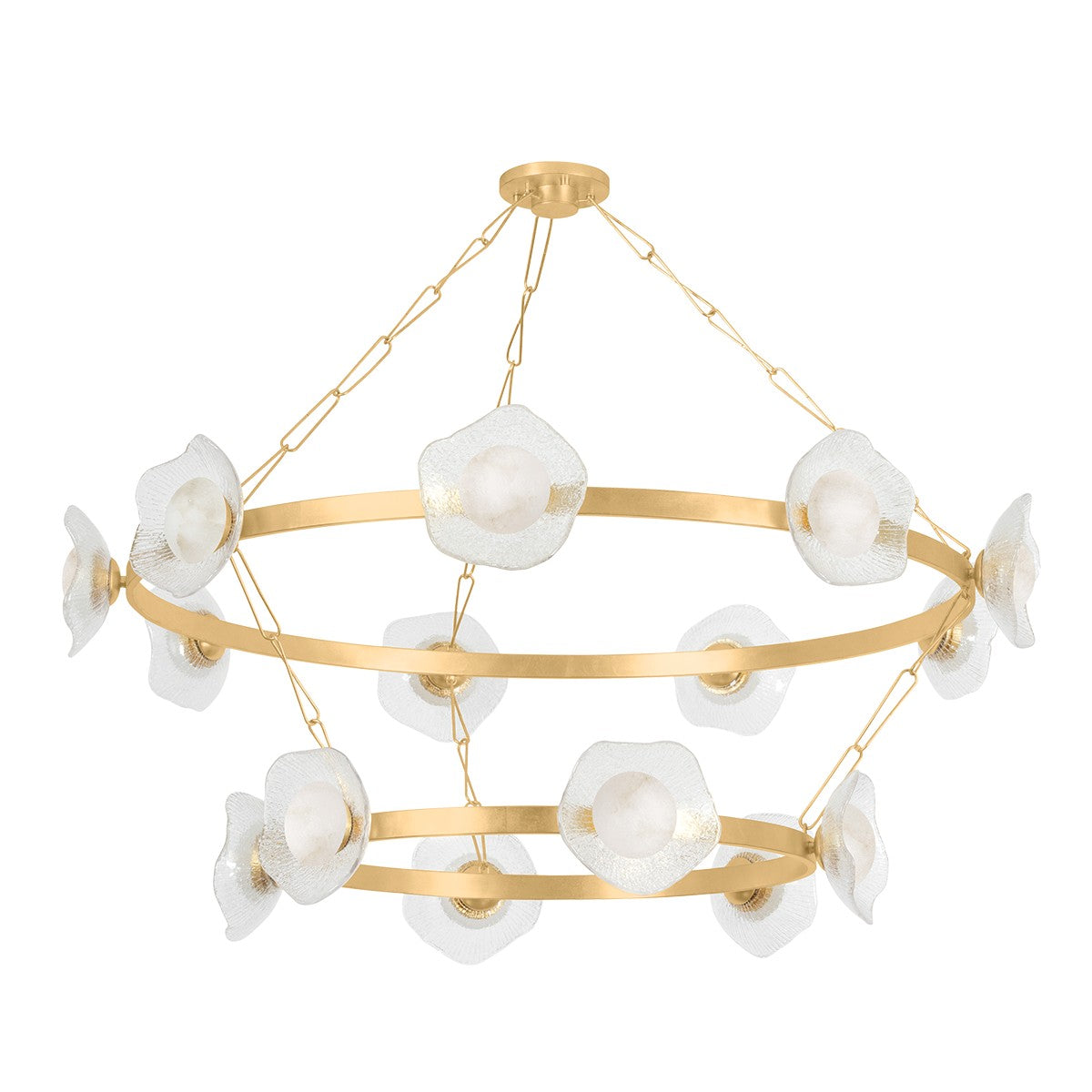 Corbett Lighting Canada - 485-62-VGL - LED Chandelier - Almandine - Vintage Gold Leaf