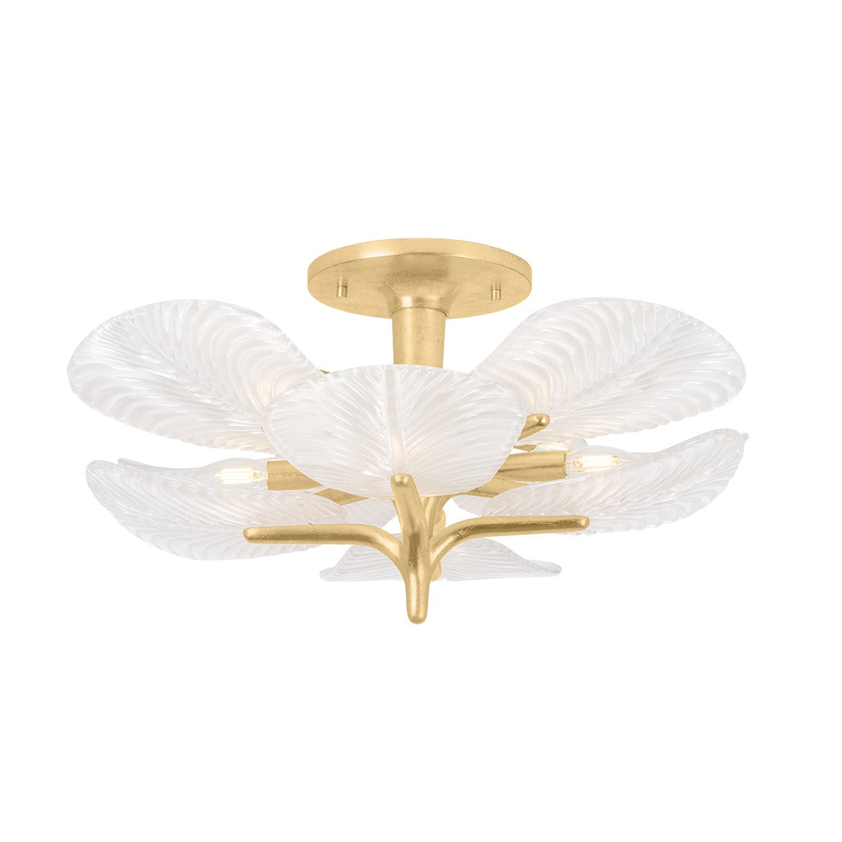 Corbett Lighting Canada - 486-29-VGL - Eight Light Semi Flush Mount - Kamal - Vintage Gold Leaf