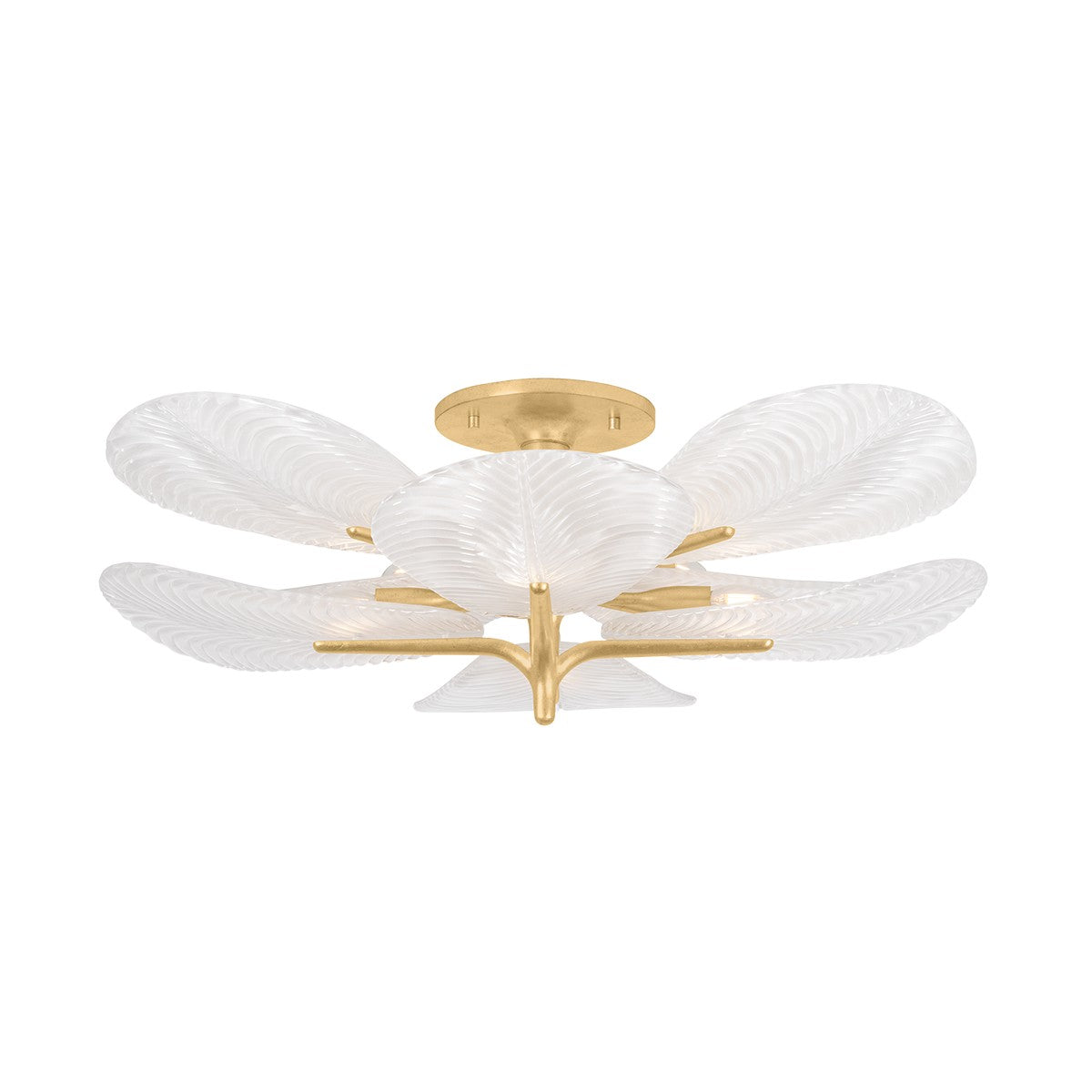 Corbett Lighting Canada - 486-43-VGL - Eight Light Semi Flush Mount - Kamal - Vintage Gold Leaf