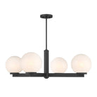 Meridian M100123MBK Four Light Chandelier in Matte Black