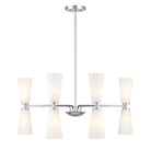 Meridian M100126CH Eight Light Chandelier in Chrome