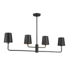 Meridian M100127MBK Quatre lumières linéaires Suspendu en noir mat