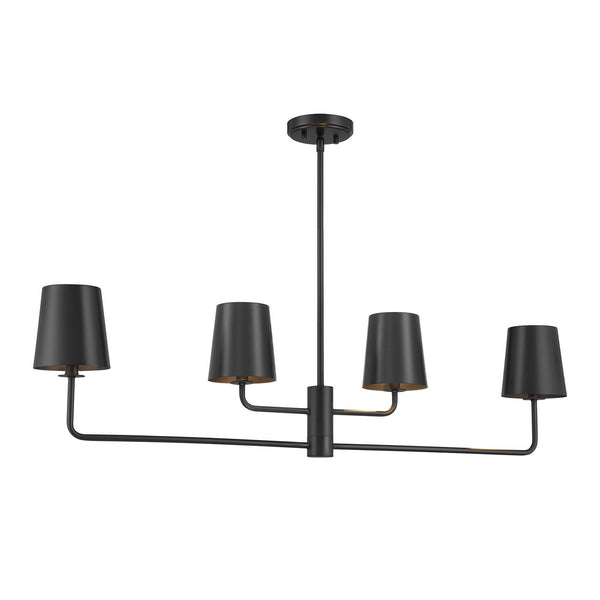 Meridian Four Light Linear Chandelier