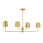 Meridian M100127NB Quatre lumières linéaires Suspendu en laiton naturel