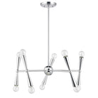 Meridian M100128CH Ten Light Chandelier in Chrome