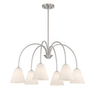 Meridian M100138BN Six Light Chandelier in Brushed Nickel