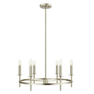 Meridian M100140BN Six Light Chandelier in Brushed Nickel