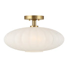 Meridian M60075NB One Light Semi-Flush Mount in Natural Brass