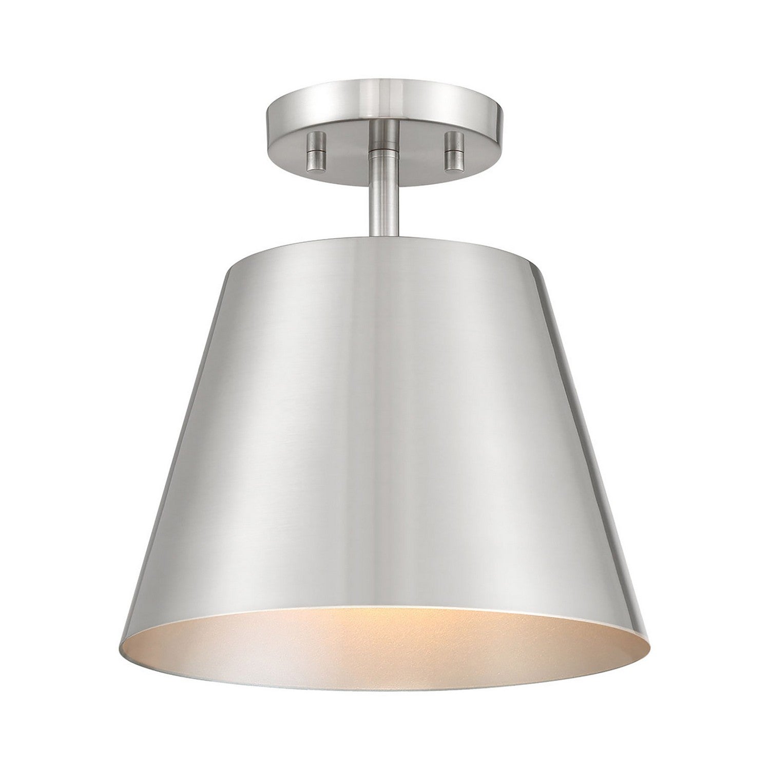 Meridian M60076BN Une lumière semi-automatiquePlafonnier en nickel brossé