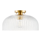 Meridian M60080NB Une lumière semi--Plafonnier en laiton naturel