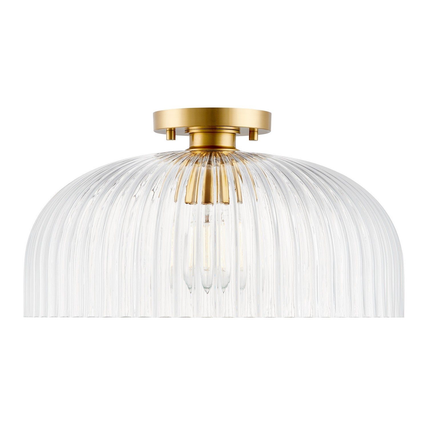 Meridian M60080NB Une lumière semi--Plafonnier en laiton naturel