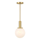 Meridian M7050NB One Light Pendant in Natural Brass