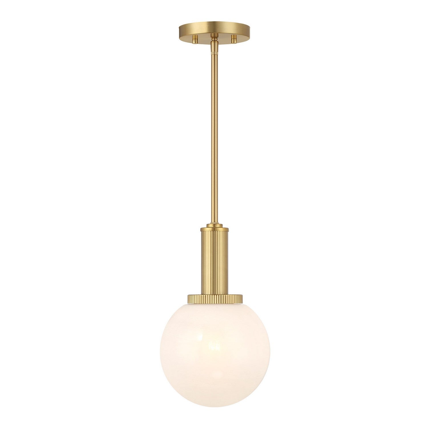 Meridian M7050NB One Light Pendant in Natural Brass
