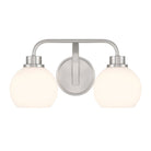 Meuble-lavabo à deux lumières Meridian M80080BN en nickel brossé