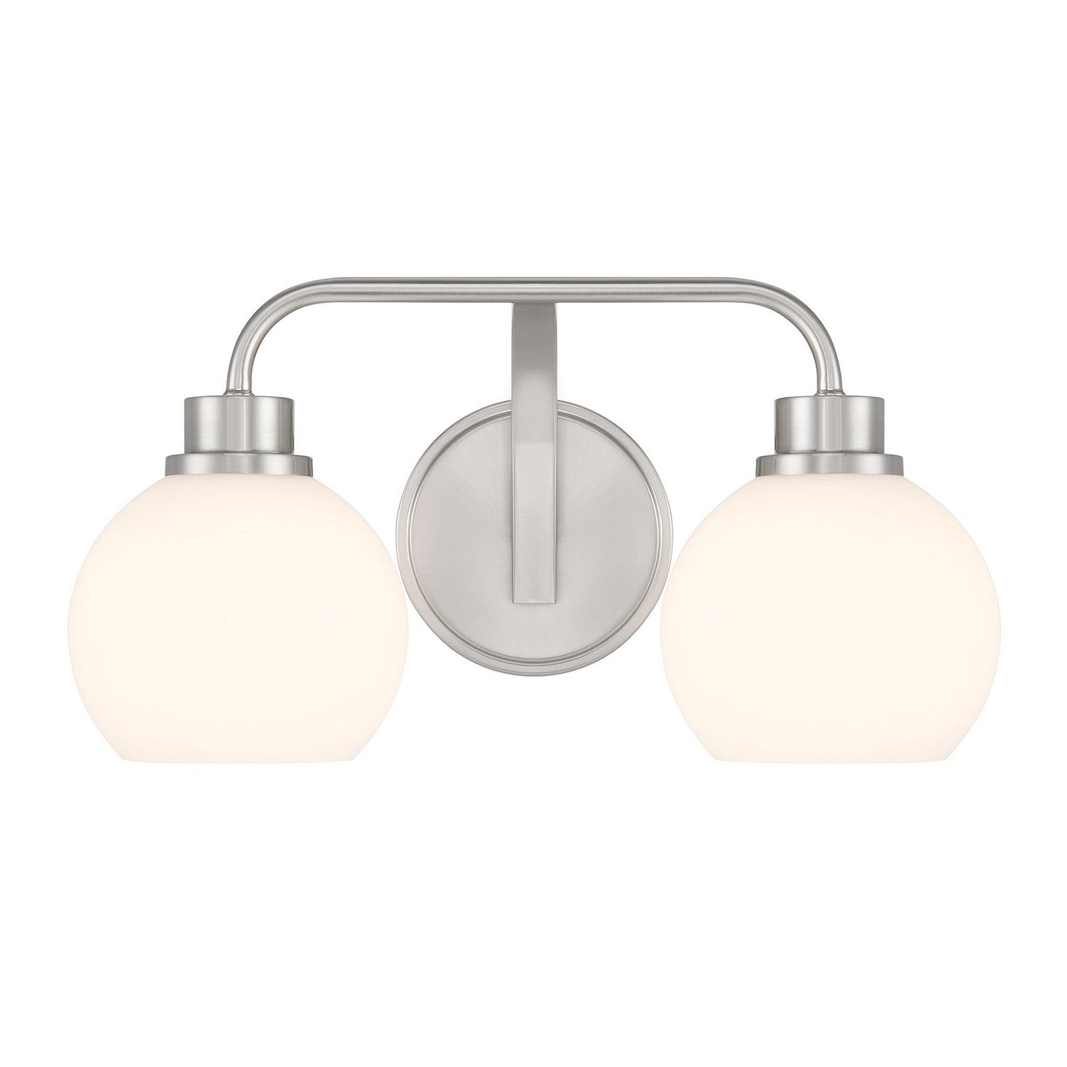 Meuble-lavabo à deux lumières Meridian M80080BN en nickel brossé