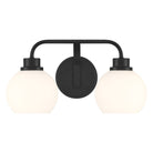 Meuble-lavabo Meridian M80080MBK à deux lumières, noir mat