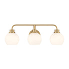 Meridian M80081NB Three Light Bathroom Vanity in Natural Brass