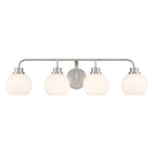 Meuble-lavabo à quatre lumières Meridian M80082BN en nickel brossé