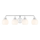 Meuble-lavabo à quatre lumières Meridian M80082CH chromé