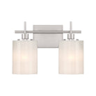 Meuble-lavabo à deux lumières Meridian M80083BN en nickel brossé