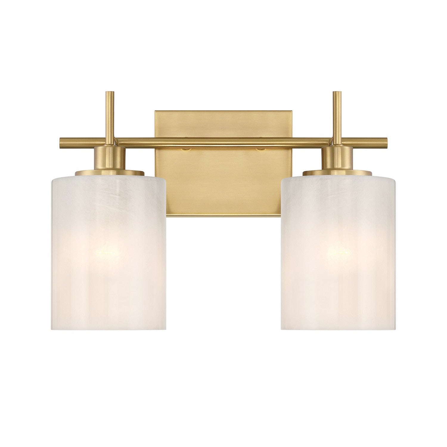 Meuble-lavabo Meridian M80083NB à deux lumières en laiton naturel